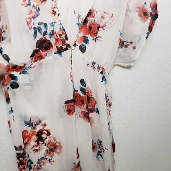 Sim & Sam Floral Sheer Boho Upen Front  Cover Up Kimono Size S/M - Picture 5 of 10